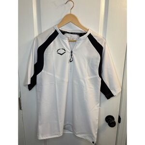 EvoShield Mens Small White Black Quarter Zip Short Sleeve Batting Jacket Train